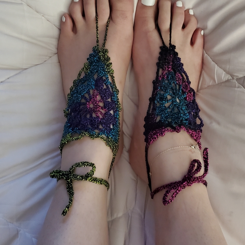 Handmade Crochet Barefoot Sandals